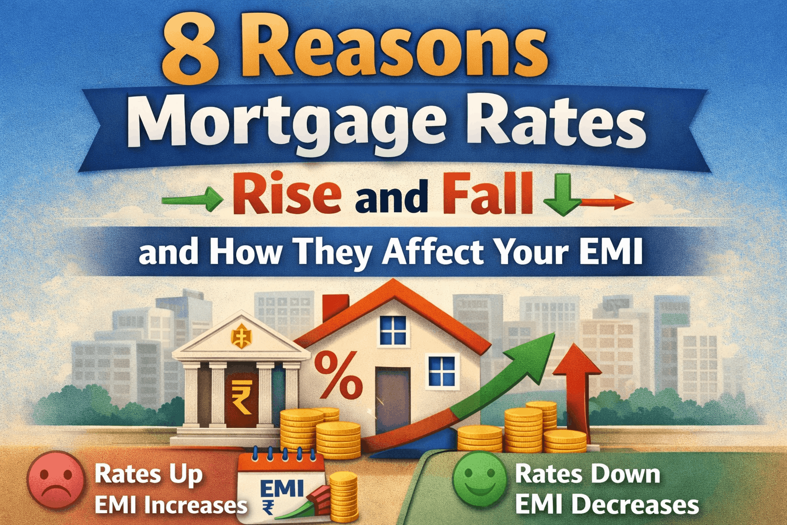 factors that cause mortgage rates to rise and fall